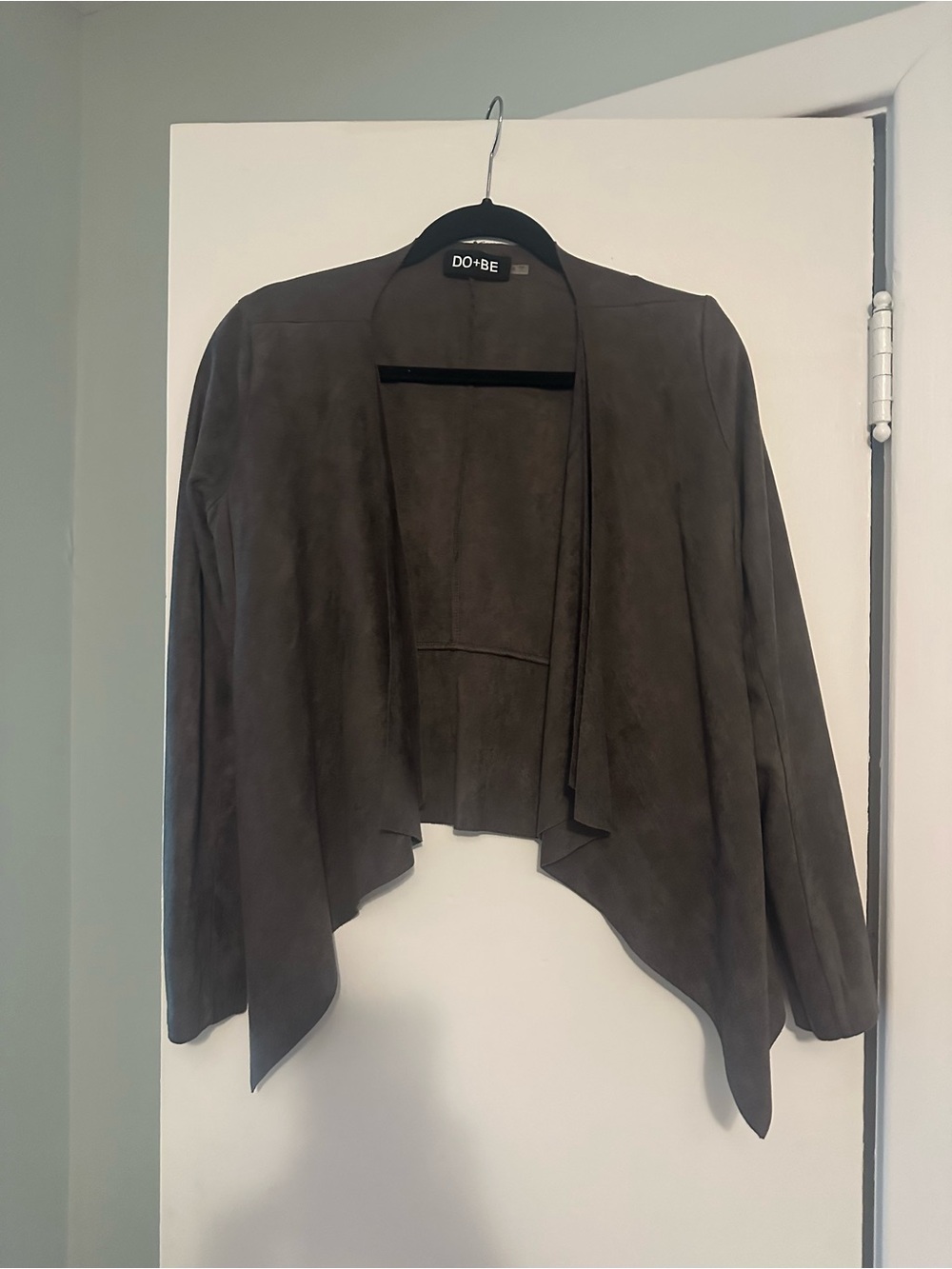 DO+BE Brown Draped Open Front Jacket